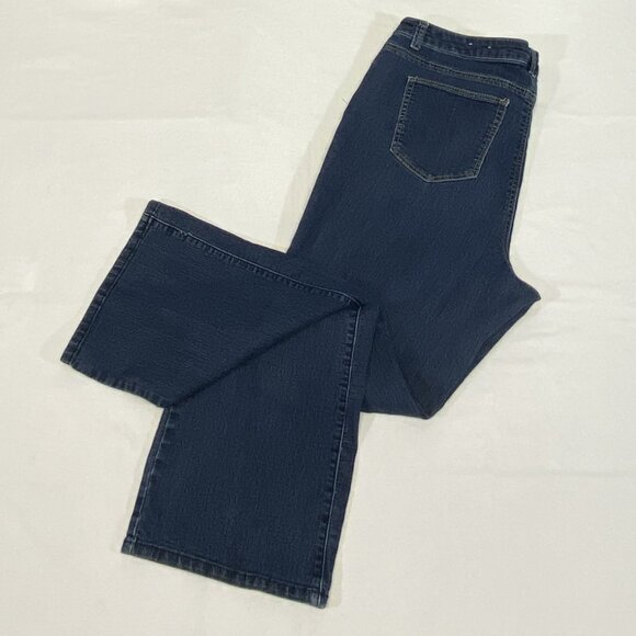 Westport 62 Signature Slimming High Rise 18W Stretch Boot Cut Denim Jeans Dark - Picture 9 of 11